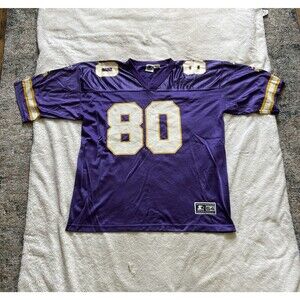 Vintage 90s Starter Minnesota Vikings Cris Carter Jersey #80 Men's Size XL - 54